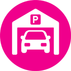 Indoor parking available icon